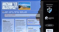 Desktop Screenshot of anziam2013.newcastle.edu.au